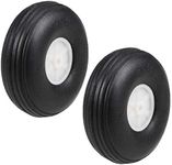 uxcell Tire and Wheel Sets for RC Airplane,PU Sponge Tire with Plastic Hub,2.5" 2pcs