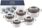 Le Creuset 3-Ply Stainless Steel Cookware Set, 5 Pieces, Silver, 96209400001000