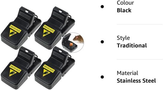 Uwenkjie Large Rat Traps 4-Pack – Heavy Duty Rodent Control