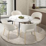 Oikiture 110cm Round Dining Table a