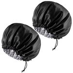 2 Pieces Adjustable Silk Bonnet, 36cm Double Sided Satin Sleep Caps Night Sleep Hat for All Hair Lengths Women Curly Natural Hair Protection Head Cover