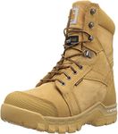 Carhartt Men's 8" Rugged Flex Insulated Waterproof Breathable Soft Toe Work Boot CMF8058, Wheat Nubuck, 11 W US