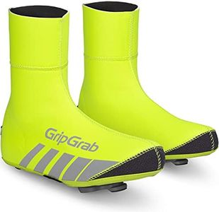 GripGrab RaceThermo Waterproof Winter Neoprene Road Bike Overshoes - Windproof Thermal Cycling Shoe-Covers Black & HiViz