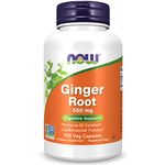 NOW Foods Ginger Root, 550 mg, 100 Veg Capsules