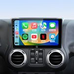 RUICAR 10.2 Inch Car Radio Stereo Upgrade for Jeep Wrangler JK Compass Grand Cherokee Dodge Ram 2G+64G with Wireless CarPlay/Android Auto/Touch Screen/Android 13/GPS Navigation/HD Backup Camera
