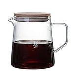 Gonnely Glass Coffee Server Coffee Carafe with Lid, Insulated Glass Carafe Coffee Pot Insulated Clear Carafe for Juice Tea Coffee Water(500 ml)