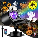 FLITI Brighter Halloween Decorations Projector Lights and Christmas Projector Outdoor 2024 Upgraded, 19 HD Effects (3D Ocean Wave & Patterns), 11 Holidday Projector Home Party Light Show