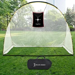 Golf Hitting Practice Nets for Backyard Driving Heavy Duty Men Real Indoor Golf Balls Hitting Pitching Driving Nets for Indoor Outdoor Garage Use Golfing Swing Training Impact Cages with Frame and Net