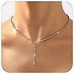 Rhinestone Long Necklace for Women 