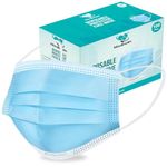 Medinain Non Woven Fabric Disposable Face Masks (Blue, Without Valve, Pack of 500) for Unisex