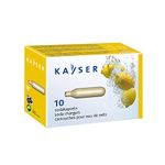 Kayser Stainless Steel 8 Gram CO2 Chargers - Pack of 10, Silver