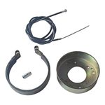 VCUJSUC 4.5 inch Drum Band Cable Brake KIT For Go Kart Go Cart Yard Cart Mini Bike Yerf-Dog