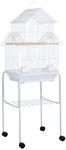 Yml 5844 3/8-Inch Bar Spacing Pagoda Small Bird Cage with Stand-18-Inch X14-Inch in White