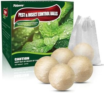 Kufonsung 12 Pack Pest & Insect Control Balls-Mouse Repellent Indoor & Outdoor-Peppermint Balls Repellent for Sliverfish,Rodents, Ants, Roach,Spiders, Moths& Other Pests-Safe for Kids & Pets