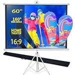 Projector Screen and Stand,60 Inch 