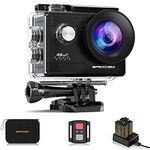 Apexcam 4K Action Camera 20MP 40M Waterproof Sports Camera for Vlog With Ultra HD 170°Wide-Angle 2.4G Remote Control 2 Rechargeable Batteries 2.0'' LCD Screen and Accessories Kit