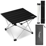 SYOURSELF Camping Table,Table Pliante Camping,Folding Camping Table Portable,Camping Tables with Storage Bag Camp Table for Outdoor Indoor Beach Picnic BBQ Hiking Boat Travel Fishing (Black)