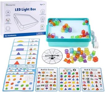 Odoorgames Light Box with 3D Shapes & Cards Set (Cyan)