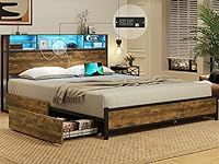 ADORNEVE Queen Bed Frame with LED L