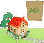 PopLife Family House 3D Pop Up Card for All Occasions - House Warming Gift, Realtor Gift, New House Card - Perfect for Mailing - Mothers Day, Housewarming Party, Closing Gift, Fathers Day, Moving Day