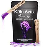 KoluaWax Hard Wax Beads for Hair Removal – Coarse Hair – Face, Brazilian, Underarms, Back, Chest, Bikini Waxing – 1lb Refill Pearl Beans for Wax Warmers & 10 Applicator Sticks - Lavendar