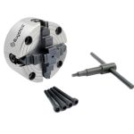 AD International Heavy Duty Chucks for HV4 I 5 I 6 Rotary Tables and Lathe Machines ((100 mm- 4 Jaws Independent Chuck))