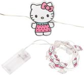 Silver Buffalo Sanrio Hello Kitty Strawberry Dress 20ct Decorative String Lights, 7 Feet Long, Battery Powered (2 AA Batteries Included), Cool White LED, Indoor Use Only