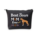 Boxer Mom Gifts Boxer Dog Makeup Bag Best Boxer Mom Ever Cosmetic Bag Boxer Lover Gifts for Boxer Owner Travel Bag Toiletry Bag Organizer Case Purse Pouch, Boxer Mom Bag Black,