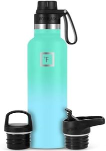 IRON °FLASK Sports Water Bottle - 590 ml, 3 Lids (Spout Lid), Vacuum Insulated Stainless Steel, Hot Cold, Double Walled, Thermo Mug, Standard Metal Canteen (Sky)