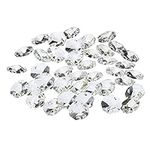 PATIKIL Crystal Octagon Beads, 40 Pack 14mm Chandelier Prisms Parts Hanging Beads DIY Lamp for Arts Crafts Decoration, Clear