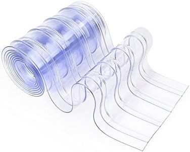 Keedolla Plastic Vinyl Replacement Strip 8" x 8' Door Curtain, Clear PVC Freezer Curtain Door Curtain Strips Commercial for Warehouse Doors, Walk-in Freezers, Pet Doors - Single Strip