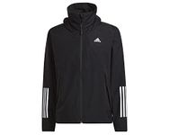 adidas Men's BSC 3-Stripes RAIN.RDY Jacket, Black, 3XL