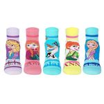 Supersox Ankle Frozen Character Ankle Length Socks For Girls,Made With Breathable,Anti Odour & Moisture Absorbent Combed Cotton With A Extra Durable Welt,Ideal For All Day Wear(Pack Of 5),Multicolour