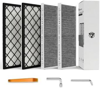 CYBERBEANS (4 Pack) HEPA Carbon Air Filter Kit Compatible with Tesla Model Y, Carbin Air Conditional Replacement with External Intake Activated Carbon 2020-2024/2025/2026 Juniper Accessories