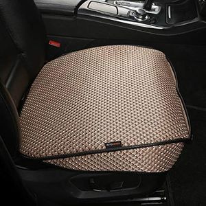 Auto Newer Breathable Universal Four Seasons Car Seat Covers，Luxury Car Seat Cushion ，Protectors for Front Seat Bottoms,Compatible with 95% Vehicles， Fit for Cars Truck SUV (Gold Beige,1PCS)