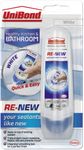 UniBond Re-New, White Silicone Sealant for Kitchen & Bath, One-Step Bathroom Sealant Renewal, Waterproof Bath Sealant with Triple Mould Resistance, 1 x 80ml