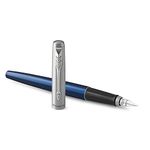 Parker Jotter Fountain Pen | Royal Blue | Medium Nib with Blue Ink | Gift Box