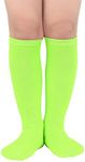 Zando Kids Soccer Socks Baseball Socks Basketball Socks Boys Soccer Socks Boys Socks 6-8 Years Old Kids Knee High Socks Cotton Long Socks for Girls Kids Athletic Socks Tube Socks Neon Green 6-9 Years