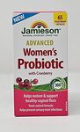 Jamieson Advanced Women's Probiotic with Cranberry, Help Support & Restore Healthy Vaginal Flora - 65 Vegetarian Capsules