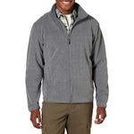 Amazon Essentials Men's Full-Zip Polar Fleece Jacket (Available in Big & Tall), Charcoal Heather, Large