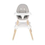 Shopurb Baby 3 in 1 Wooden High Chair with Removable Tray and Adjustable Legs