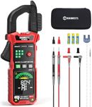 KAIWEETS Smart Digital Clamp Meter, 2025 New AI Auto Ranging Multimeter with D-Shaped Jaw, NCV, Inrush, Automatic Measure AC DC Voltage/Current, Continuity, Temperature, Resistance, Capacitance, Diode