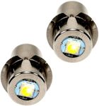 HQRP 2-Pack 3W 6-24V P13.5s Conversion Upgrade Bulbs Compatible with DeWalt DW908 DW919 DW906 DW918 DW904 DW902 DW904 DW9043 DW9083 DW9063 DW9023, Power Tool Flashlight 6V 9.6V 12V 14.4V 18V 24V