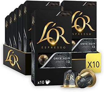 L'OR Espresso Coffee Onyx - Intensity 12 - 100 Aluminium Capsules Compatible with Nespresso Machines (10x10 Pods Pack)