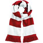 Beechfield Stadium Scarf, Multicolour (Classic Red/White 00), One (Size:One Size)