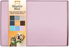 Neater Pet Brands Neater Mat - Waterproof Silicone Pet Bowls Mat - Protect Floors from Food & Water (Light Pink, 32" x 24" Silicone)