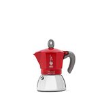 Bialetti New Moka Induction Induction Coffee Maker, 6 Cups, 280 milliliters, Aluminium, Red