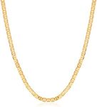 Barzel Mariner Chain Necklace for Women, 18K Gold Plated Mariner Chain Necklace (20 Inches, 4.5MM Gold)