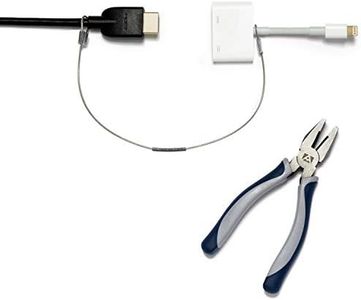 Patented Pre-Assembled Adapter Ties - Anti-Theft Cable Locks for Tools, Dongles, Tethers, Computer adapters. Steel Cable, Security Lock, Easy Installation with Free Crimping Tool