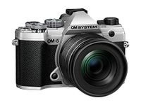 OM SYSTEM OM-5 Micro Four Thirds System Camera incl. lens M.Zuiko Digital ED 12-45mm PRO, 20 MP Live MOS Sensor, Improved 5-Axis Image Stabilisation, IP53, Handheld High Res Shot, Silver/Black